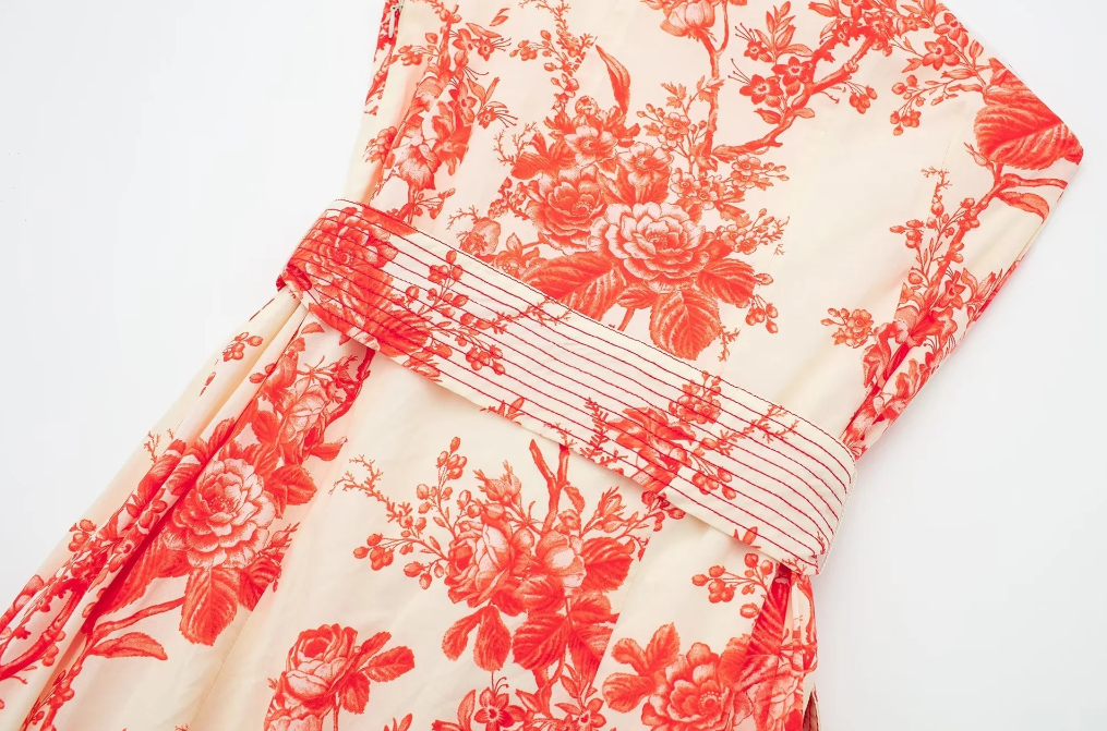 Printed Asymmetric Dress