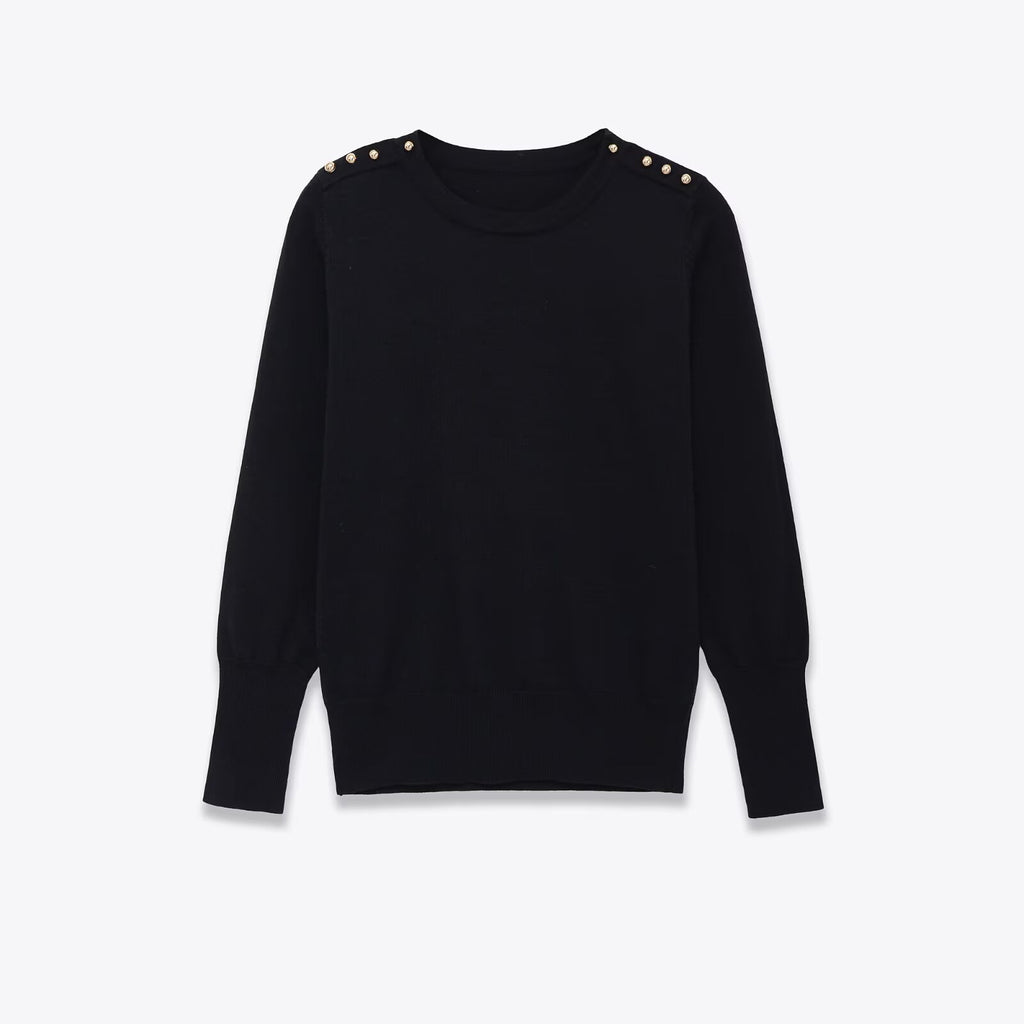 Casual versatile button up knit sweater