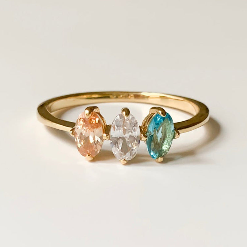 Bague Tricolore Empilée