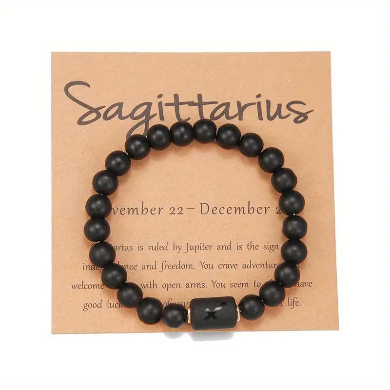 Bracelet Perlé Pierre Naturelle Œil de Tigre Signe Zodiaque