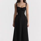 Elegant and fashionable suspender dress