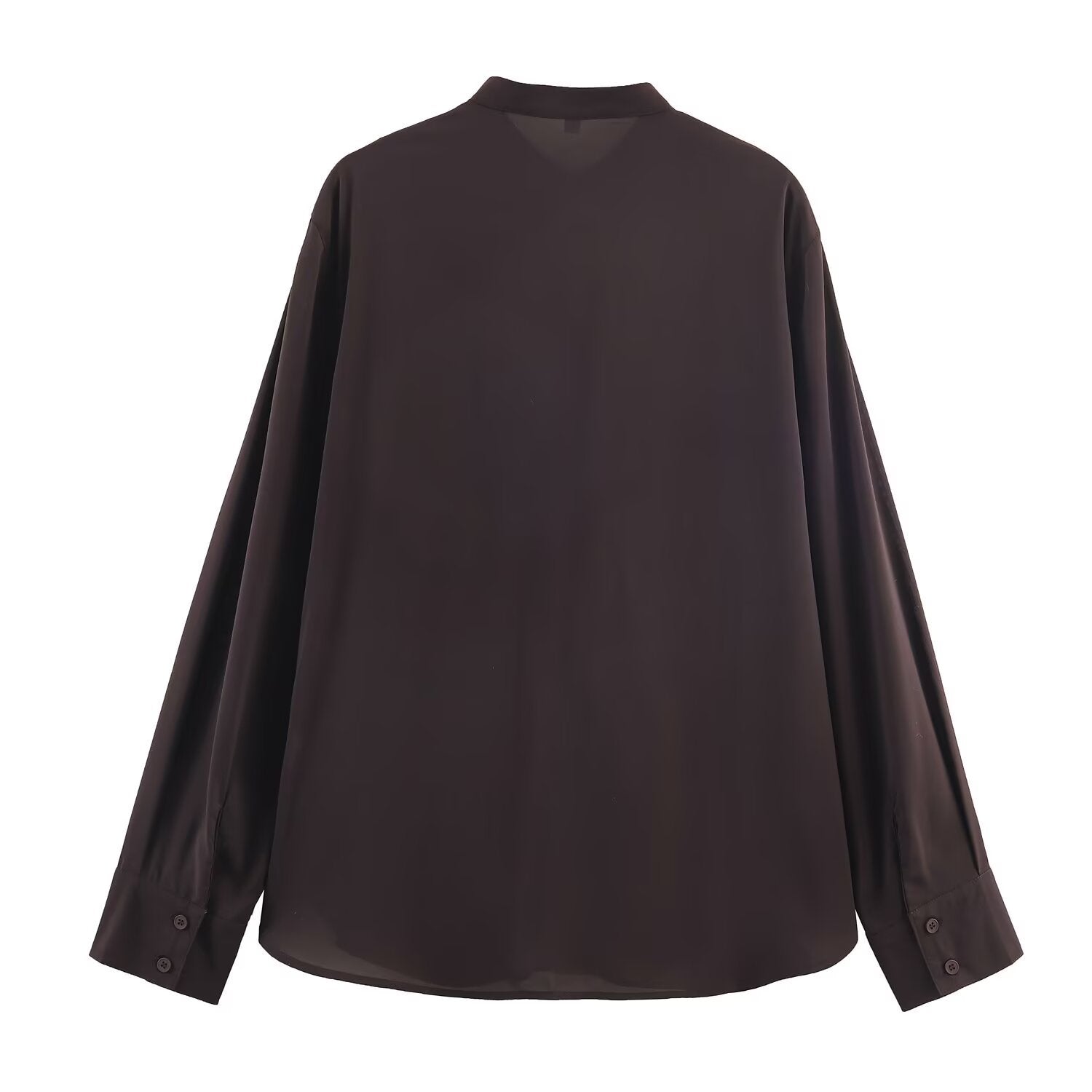 Hanging ruffle collar long sleeved shirt top