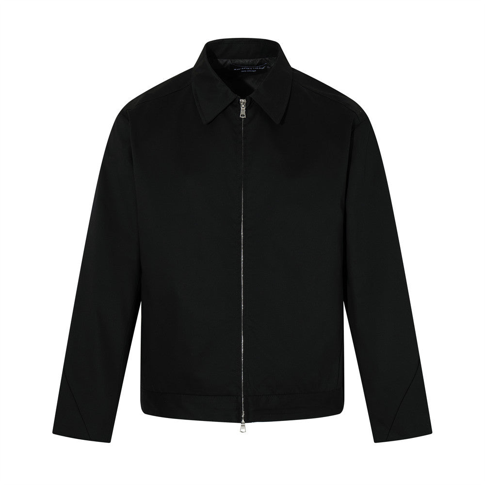 Loose casual double zipper lapel jacket