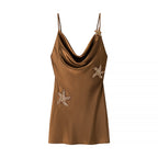 Embroidered sequin camisole dress