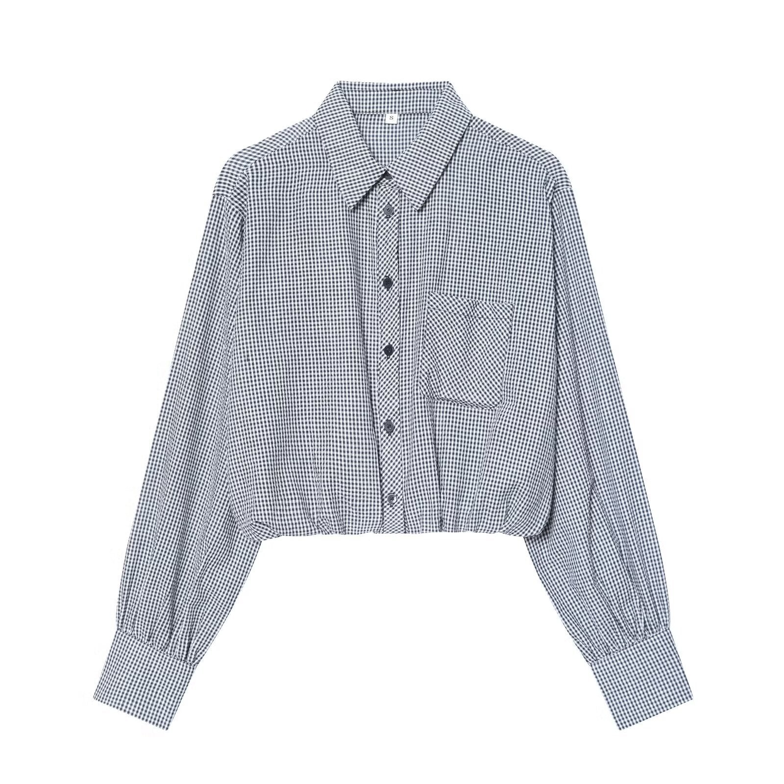 Chemise Ballon à Carreaux Streetwear