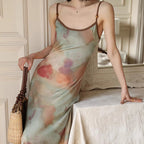 Strapless Dress with Gradient Print Dress