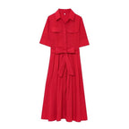 Robe popeline pour femme