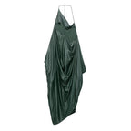 Asymmetric satin texture dress