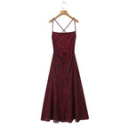 Strap up backless embroidered strapless dress dress