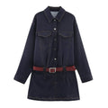 Cowboy dress with waistband