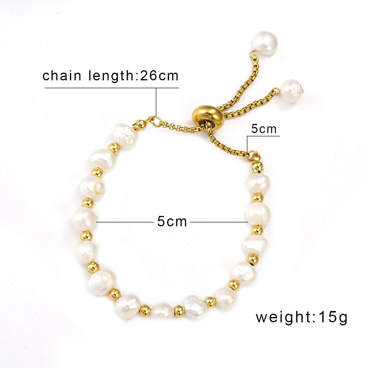 Bracelet Perle Irrégulière