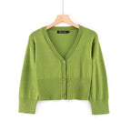 V-neck long sleeved cardigan top