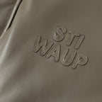 Veste Matelassée Simili Cuir Col Montant