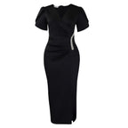 V-neck long dress