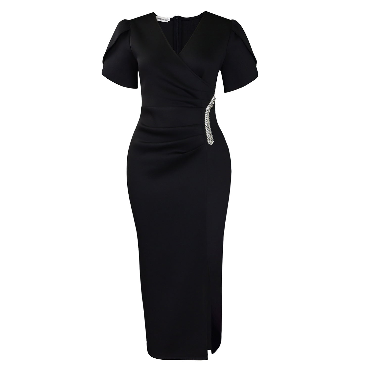 V-neck long dress