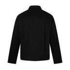 Loose casual double zipper lapel jacket