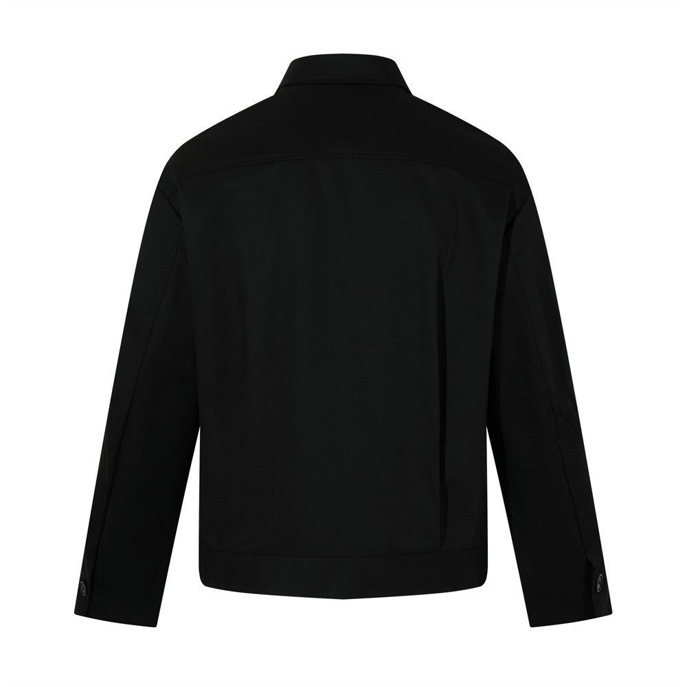 Loose casual double zipper lapel jacket