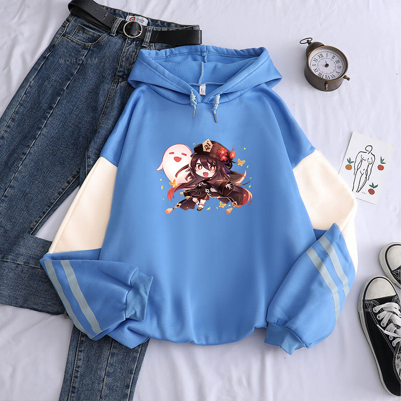 Sweat à Capuche Imprimé Personnage Anime