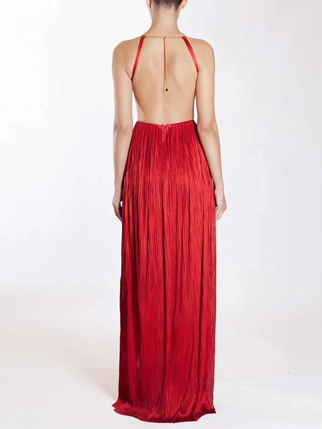 Robe Midi Asymétrique Plissée