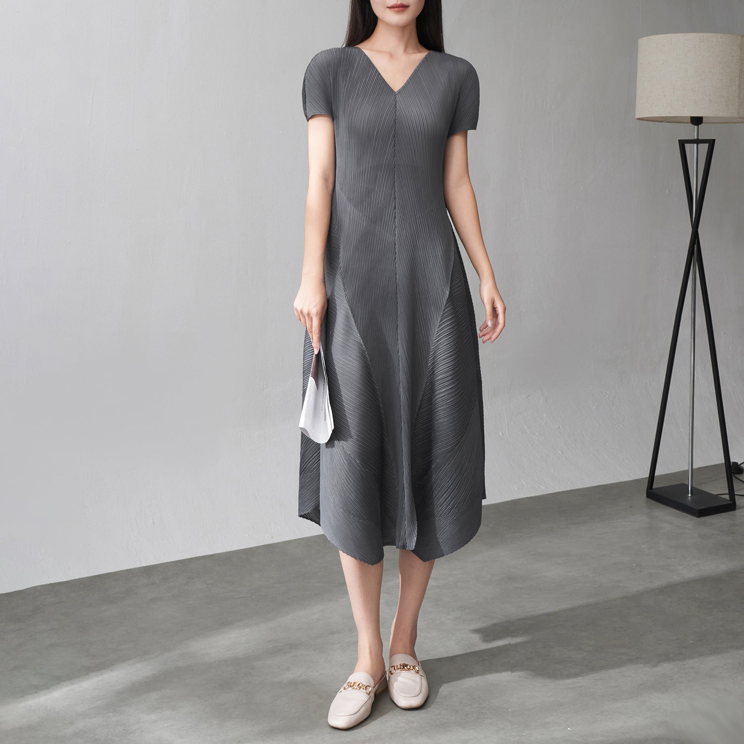 Robe Plissée Ample