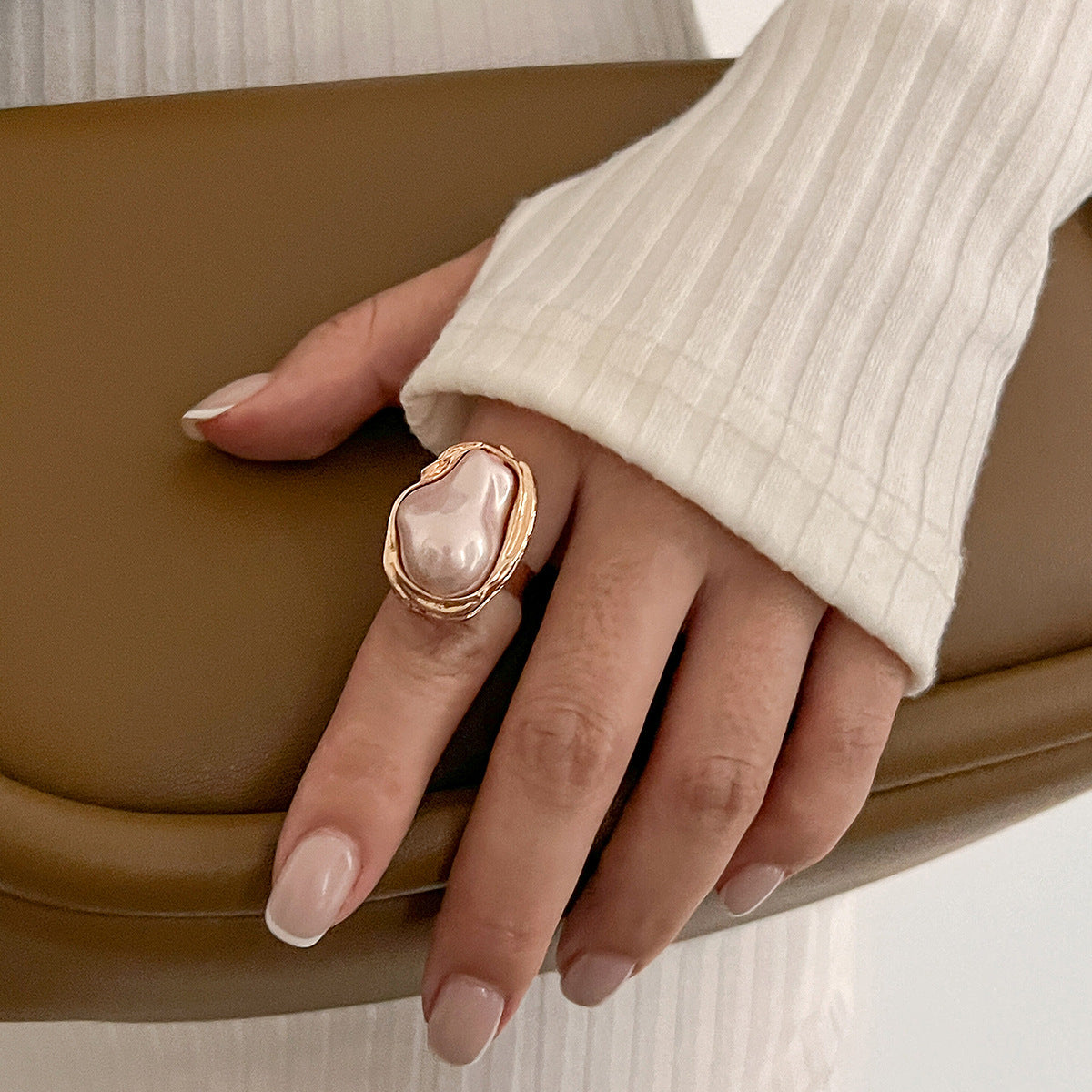 Bague Baroque Perle Irrégulière