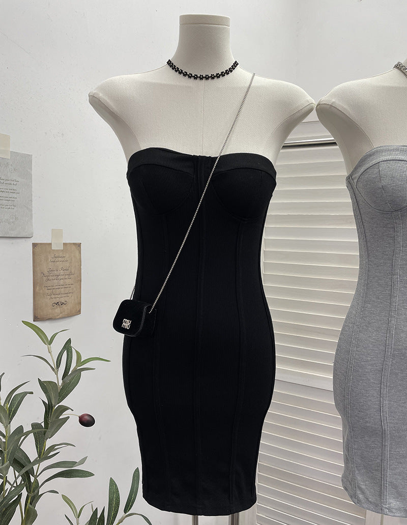 Slimming strapless dress for women