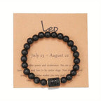 Bracelet Perlé Pierre Naturelle Œil de Tigre Signe Zodiaque