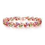 Bracelet Feuille de Saule Cristal