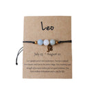 Bracelet Perlé Pierre Naturelle Œil de Tigre Signe Zodiaque