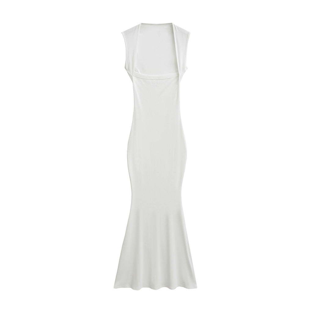 Off-the-Shoulder Halter Dress