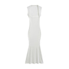 Off-the-Shoulder Halter Dress