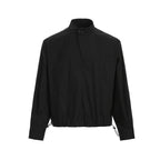 Half zip stand up collar long sleeved shirt