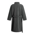 Manteau en laine à col montant et double boutonnage