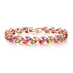 Bracelet Feuille de Saule Cristal