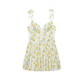 Flower printed poplin dress