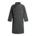 Manteau en laine à col montant et double boutonnage