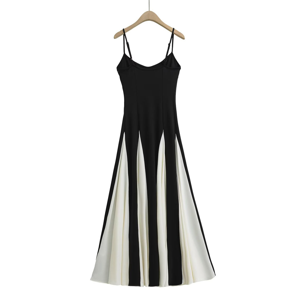 Robe longue à bretelles pour femme