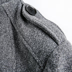 Manteau en laine à col montant et double boutonnage