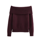 Haut Une Épaule Rouge Bordeaux
