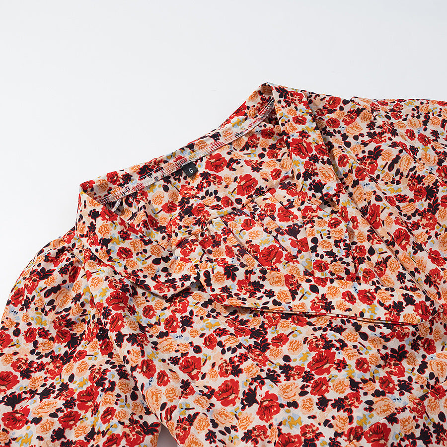 Printed short sleeved dress