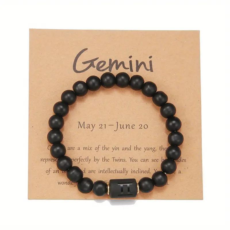 Bracelet Perlé Pierre Naturelle Œil de Tigre Signe Zodiaque