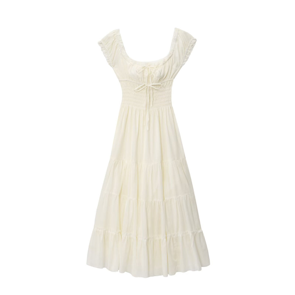 Robe longue ample à encolure carrée pour femme