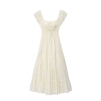 Robe longue ample à encolure carrée pour femme
