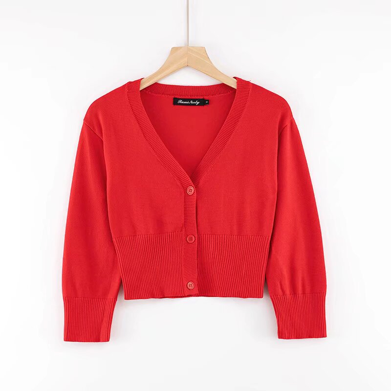 V-neck long sleeved cardigan top