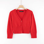 V-neck long sleeved cardigan top