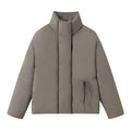 Versatile warm long sleeved lace up cotton jacket