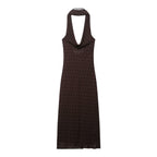 Polka Scarf Long Dress