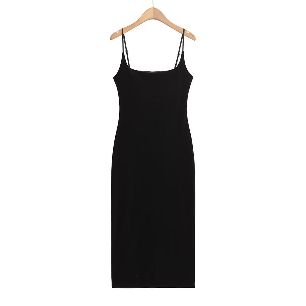 Robe en velours doré pour femme