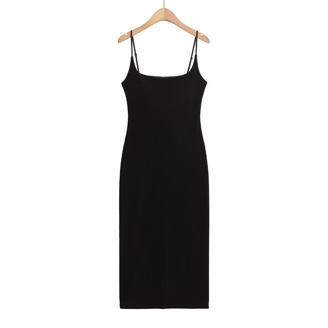 Robe en velours doré pour femme