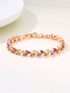 Bracelet Feuille de Saule Cristal